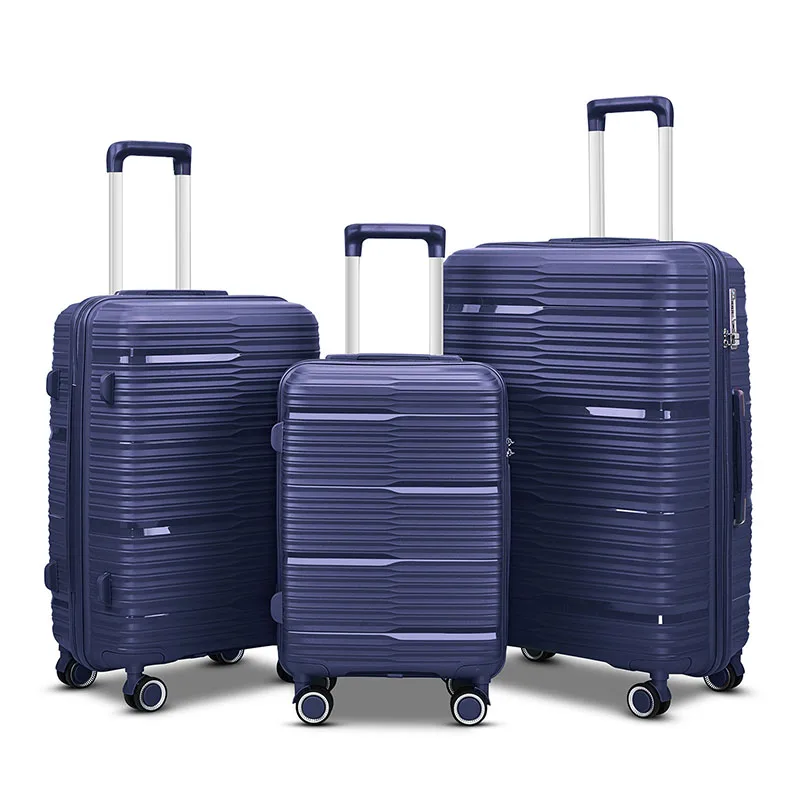 3Pcs PP Luggage Case Boarding Box Suitcase Universal Wheel Password Travel 20/24/28 Inch Sets