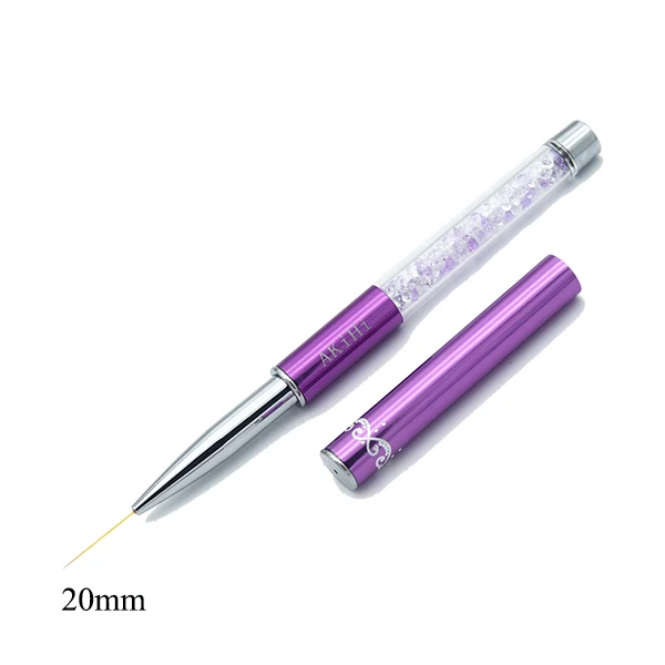 5-20mm Nail Art Line Painting Brushes Crystal Acrylic Thin Liner Drawing Pen Manicure Tools UV Gel 4