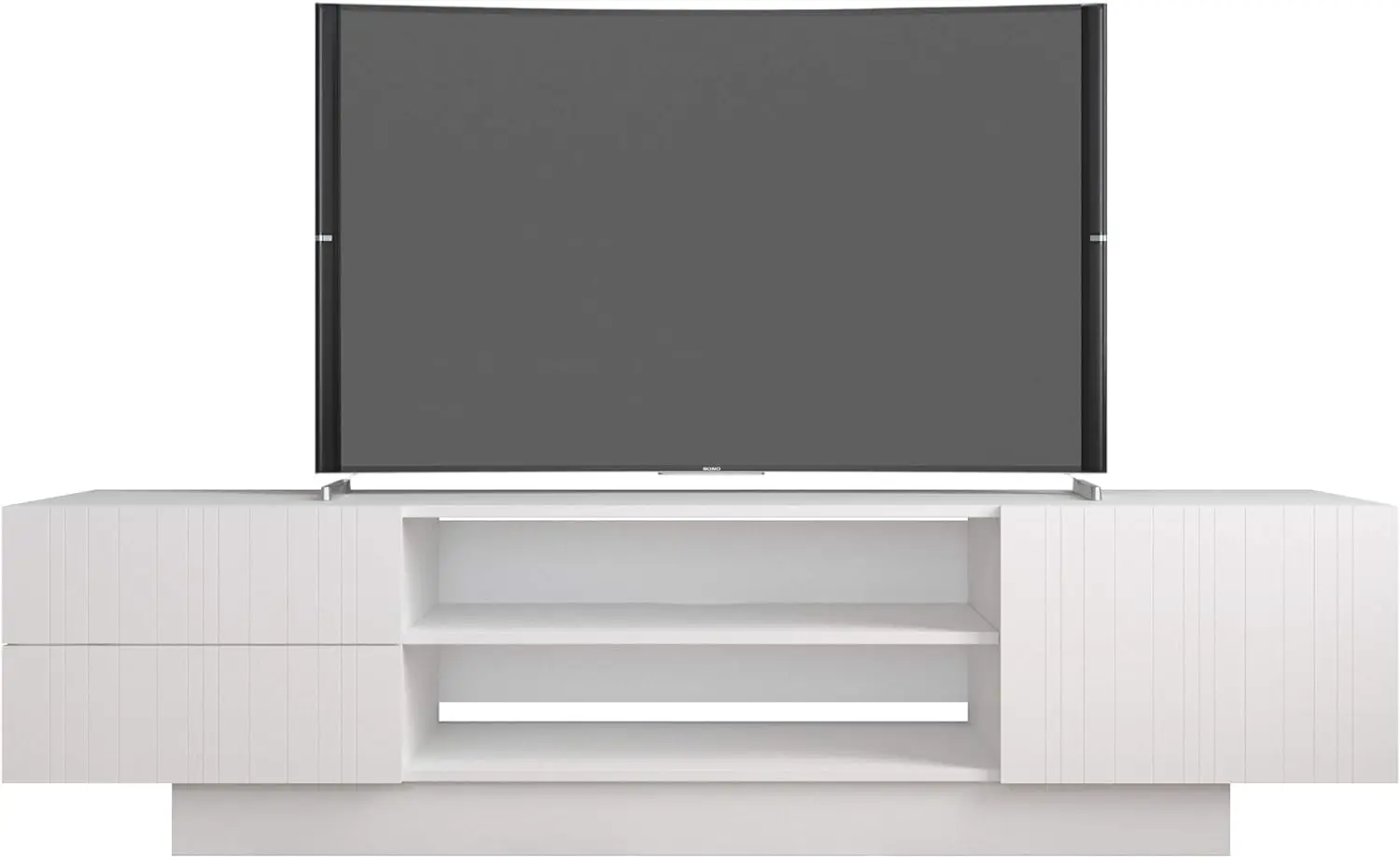 

Nexera 115403 72-Inch Tv Stand with 2-Drawers and Cabinet, White
