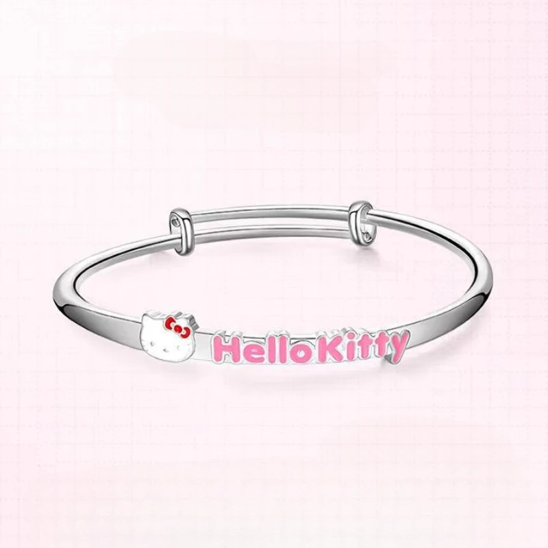 Sanrio Hello Kitty Push-pull Bracelet Lucky Guardian Alloy Anime Bracelet Girl Birthday Holiday Gift