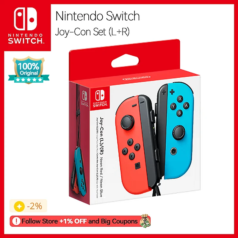 Nintendo switch joy con controllers original red blue nintendo joy con