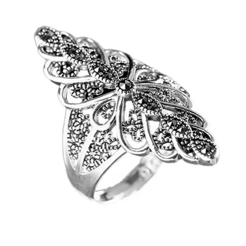 S925 Sterling Silver Rings for Women New Fashion Hollow