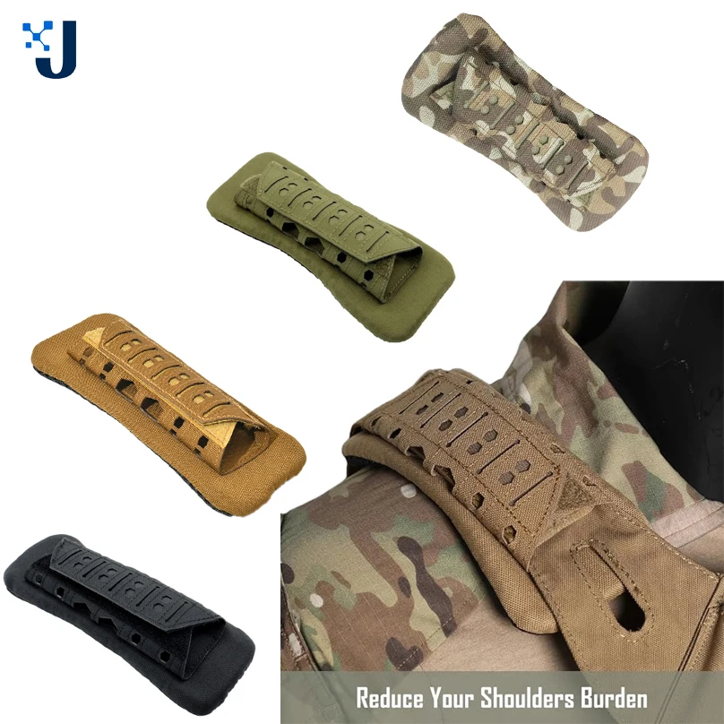 

Tactical Shoulder Pad Strap Vest Comfort Cushion Laser Cutting Pad Nylon Mesh Protect Pads Molle For Hunting Vest Accessory