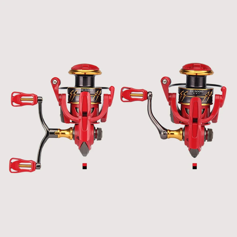1PC Spinning Reel Dual Griff Grip CNC Metall Rocker Arm EVA Knopf Angeln Rad DIY Geändert Angelgerät Reel werkzeuge – Detail 8