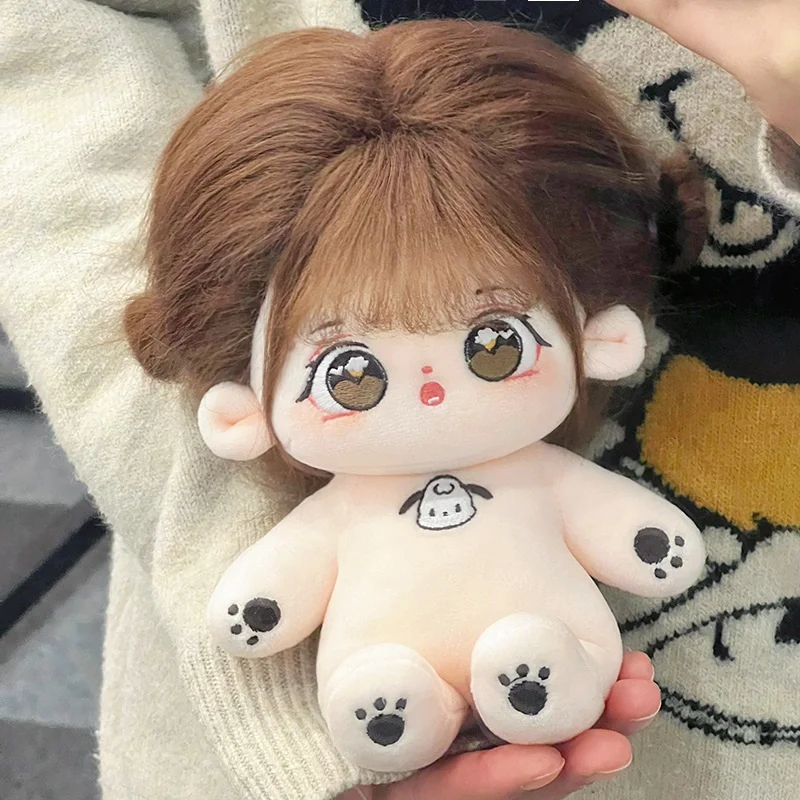 20cm Kawaii Plush Cotton Doll Idol Stuffed Super Star Figure Dolls No Attribute Fat Body Crying Doll Can Change Clothes Gift 4