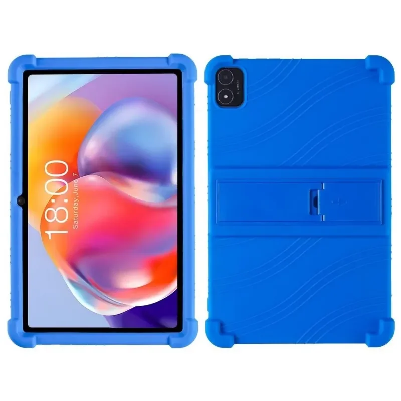 Soft Silicone Cover For Teclast M40 Plus / P40HD / P40S Case Kids Safety Kickstand Protector Funda with 4 Shockproof Airbags