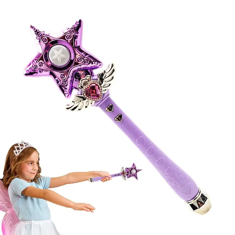 

Light Up Fairy Wand Fairy Princess LED Star Wand Toy Cute Sparkling Angel Wand Sticks With Light And Music For Halloween