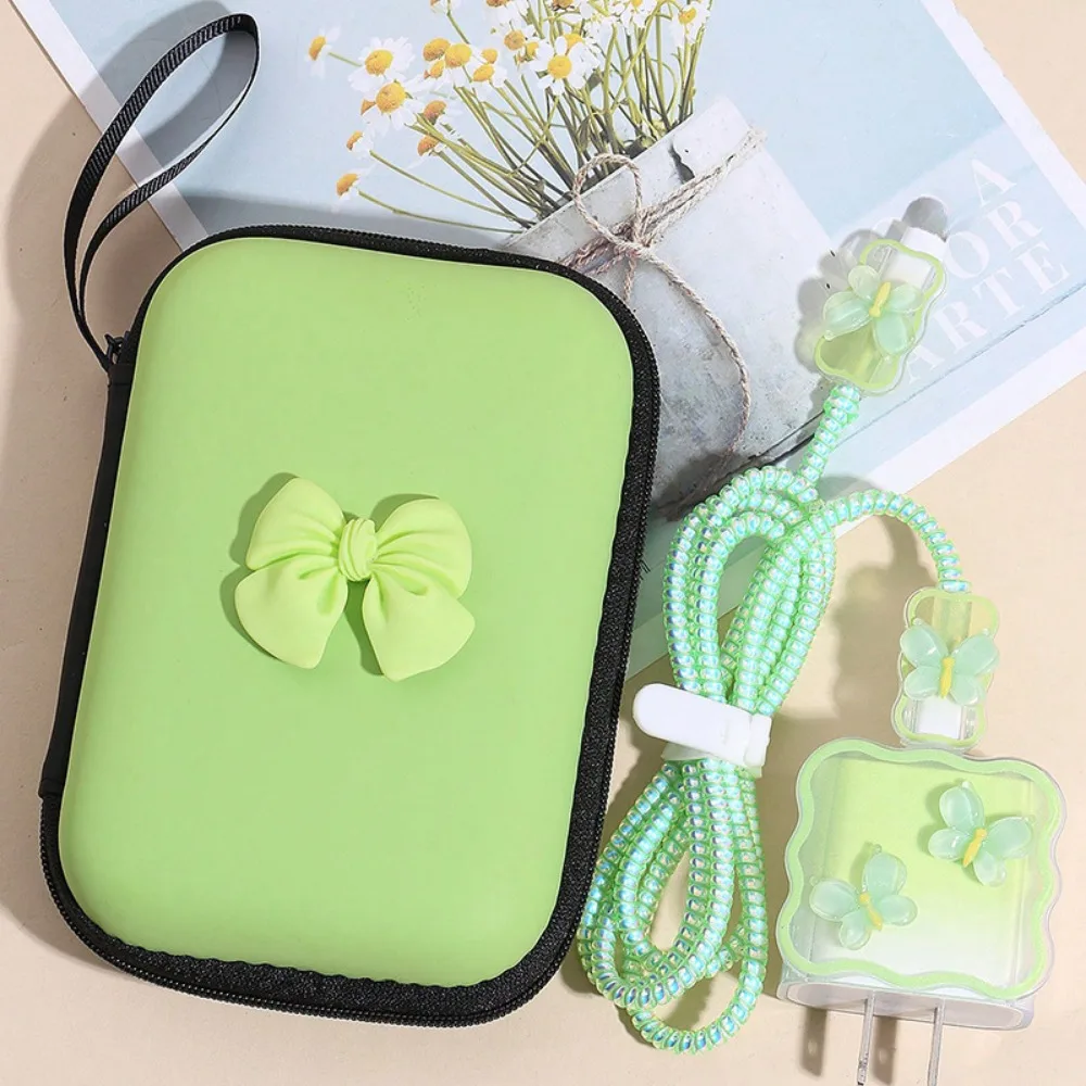Cute Ins Cable Protector For iPhone iPad 18W/20W Charger Protective Case With Storage Bag Cable Management Wire Cord Organizer