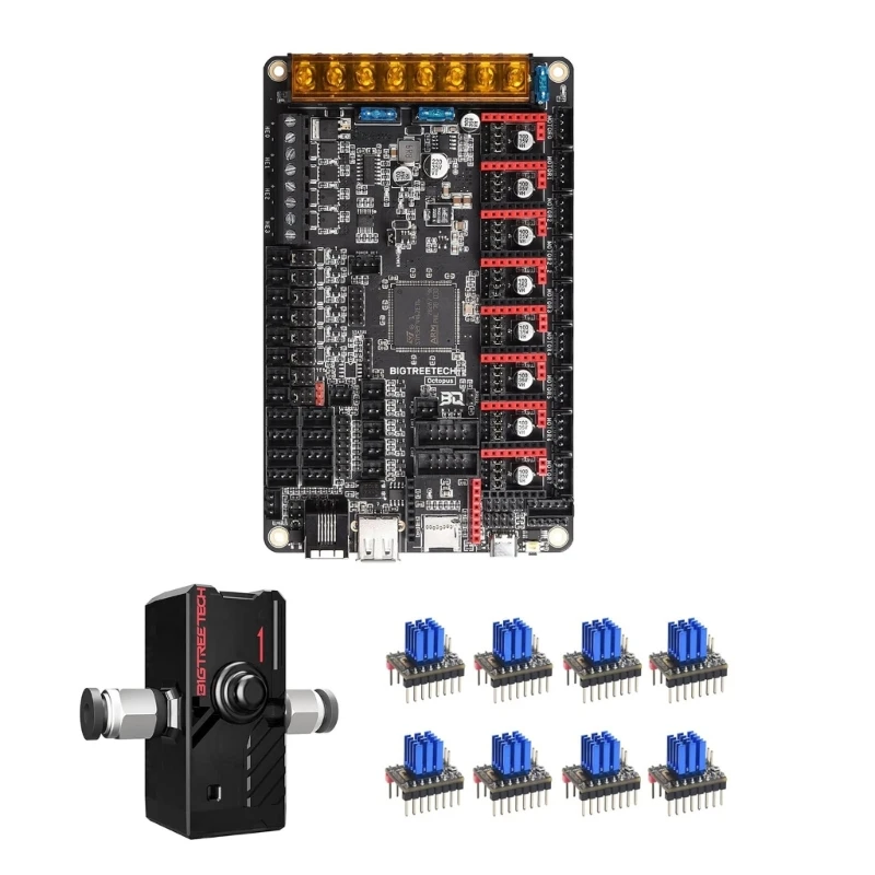

OctopusV1.1 Control Board+BTT SFS V2.0 FilamentSensor +8Pcs TMC2209V1.3 Motor