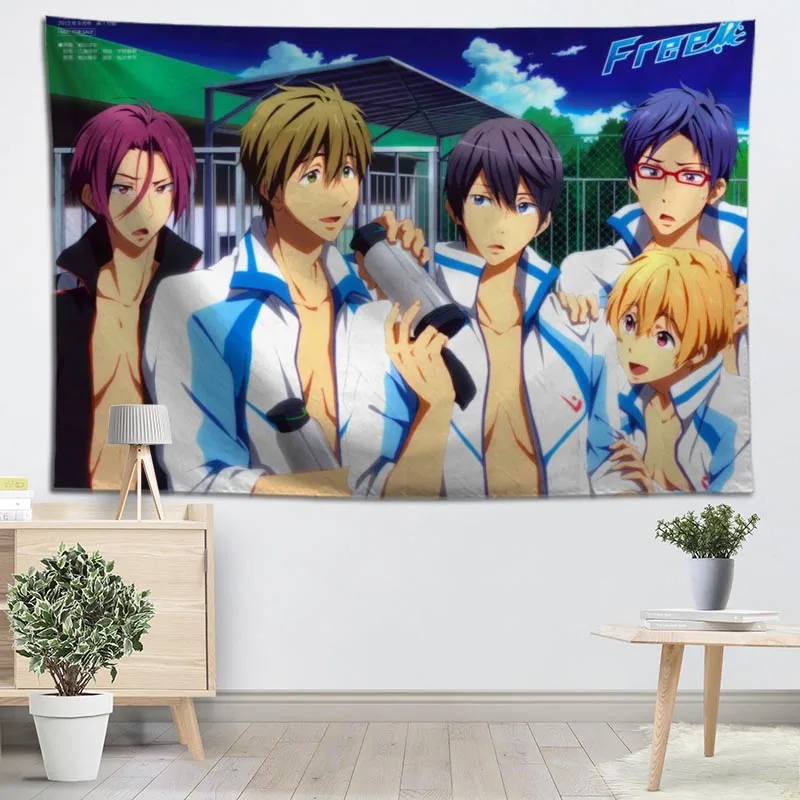 

Free! Anime Tapestry Wall Hanging Custom Bedroom Living Room Blanket Yoga Beach Towel Tablecloth 0506