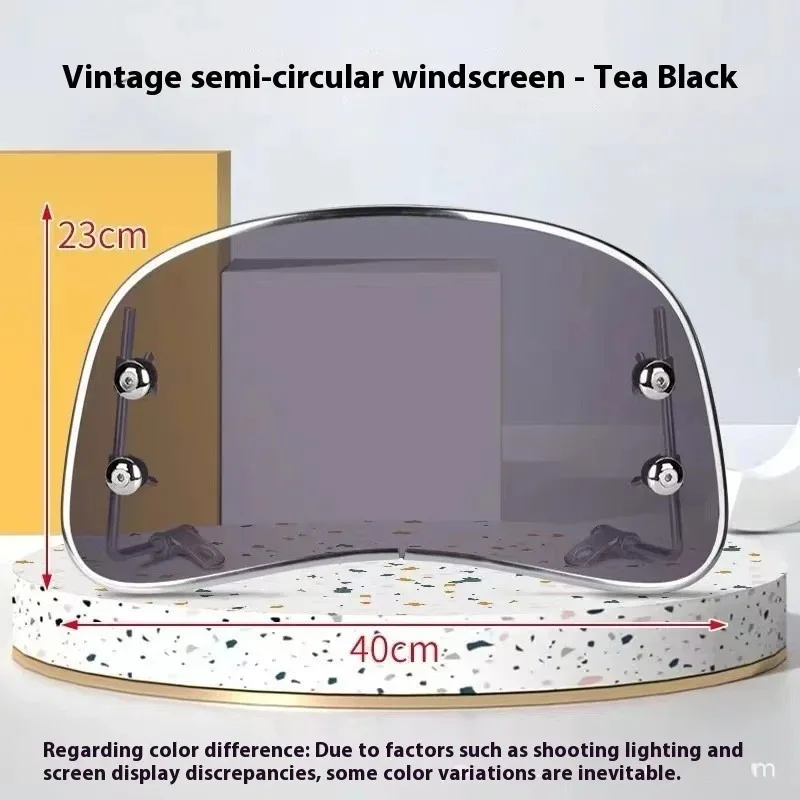 Universal Fit Adjustable Clear Motorcycle Windshield - Enhanced Durability & Anti-Glare Protection