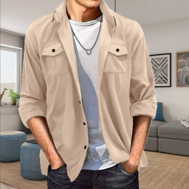 New Style Fashion Suede Coat Men's Spring And Autumn Explosive Casual Loose Comfortable Jacket Top