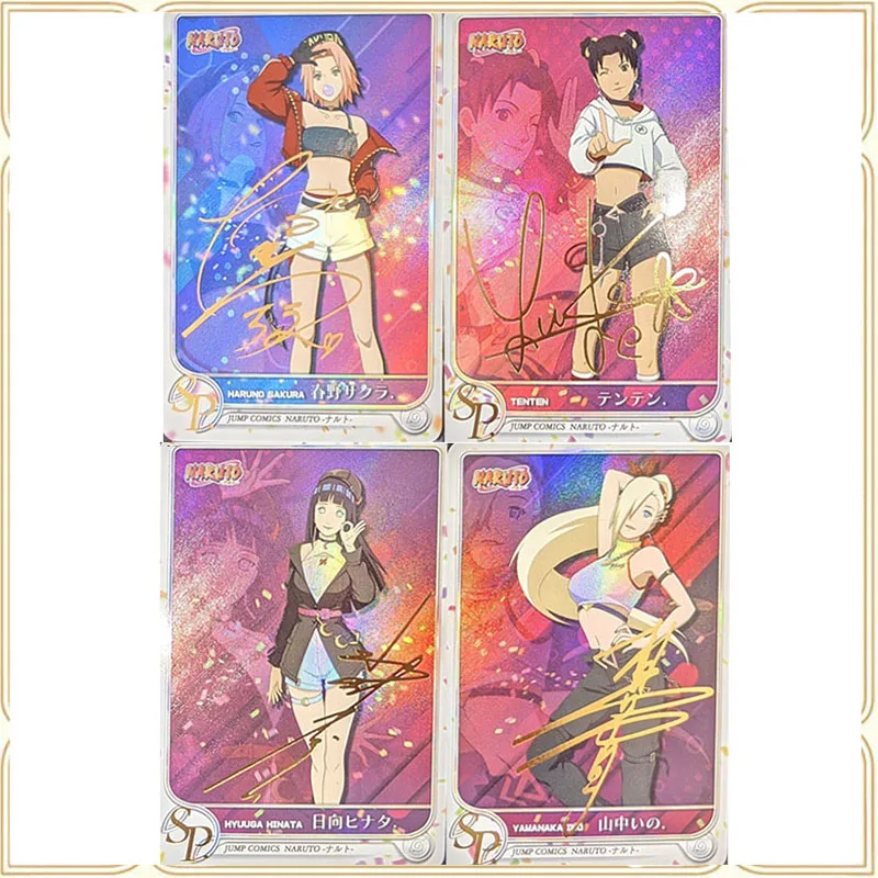 

Anime Goddess Story ACG DIY Gilded Flash Card Hyuga Hinata Haruno Sakura Collection Toy Solitaire Christmas Birthday Present