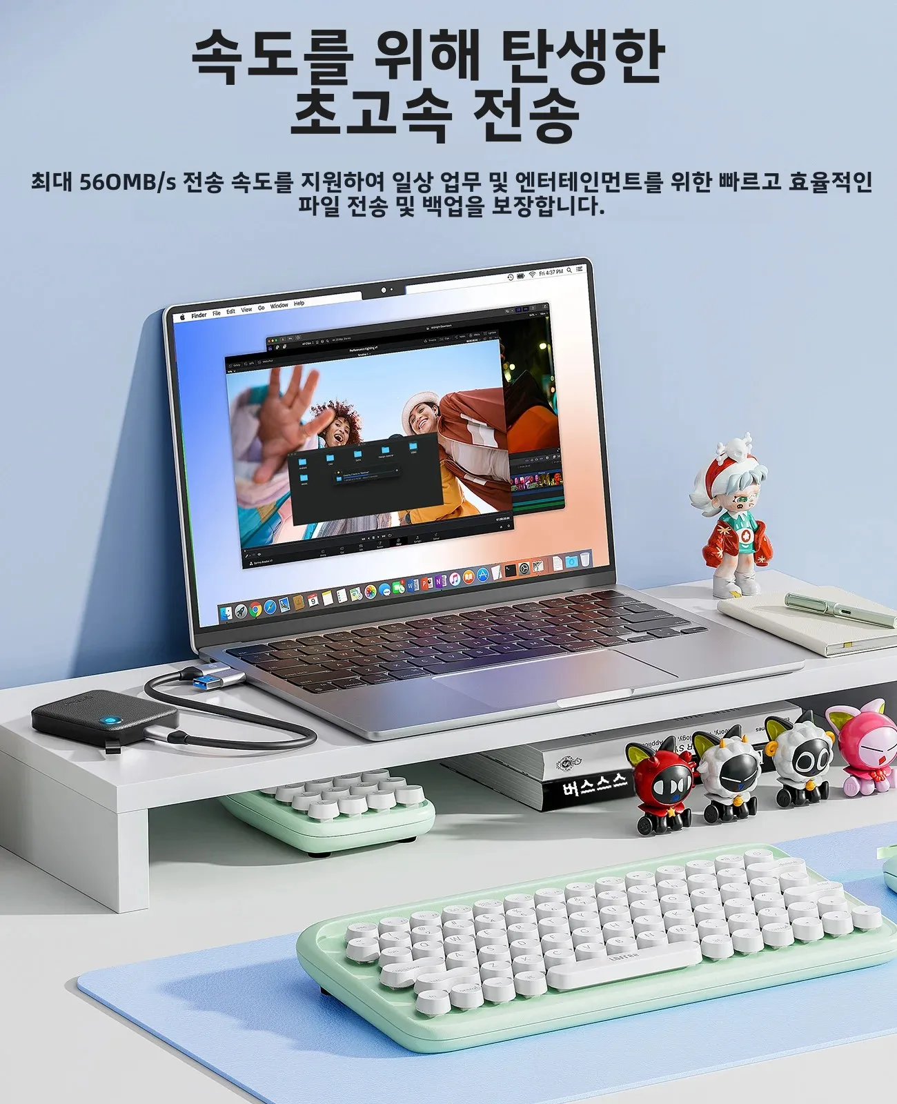 ORICO 휴대용 외장 솔리드 스테이트 드라이브 외장 하드 드라이브 iPhone 15/Pro Windows Mac용 USB 3.2 Gen2 SSD 경량
