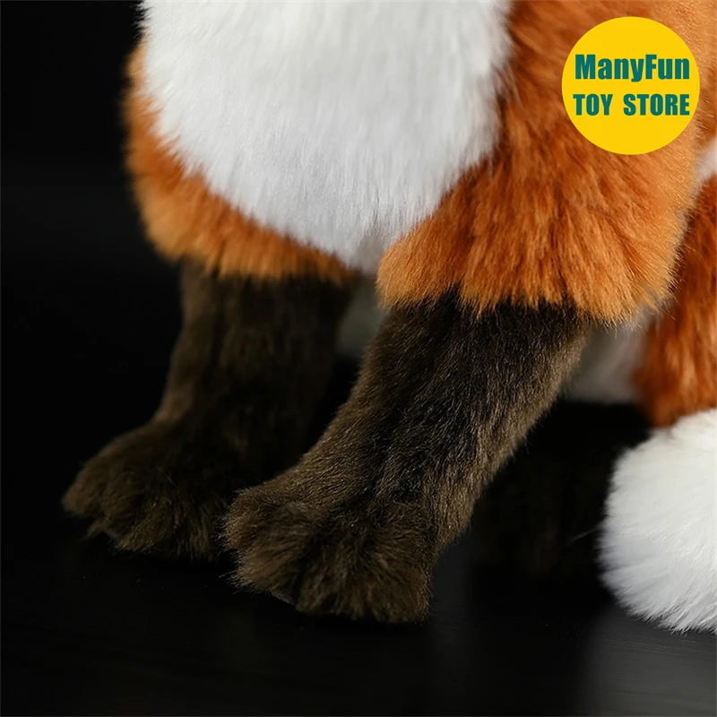 Realistic Red Fox High Fidelity Fox Plushie Vulpe Plush Toys Lifelike Animals Simulation Stuffed Doll Kawai Toy Gifts For Kids 6