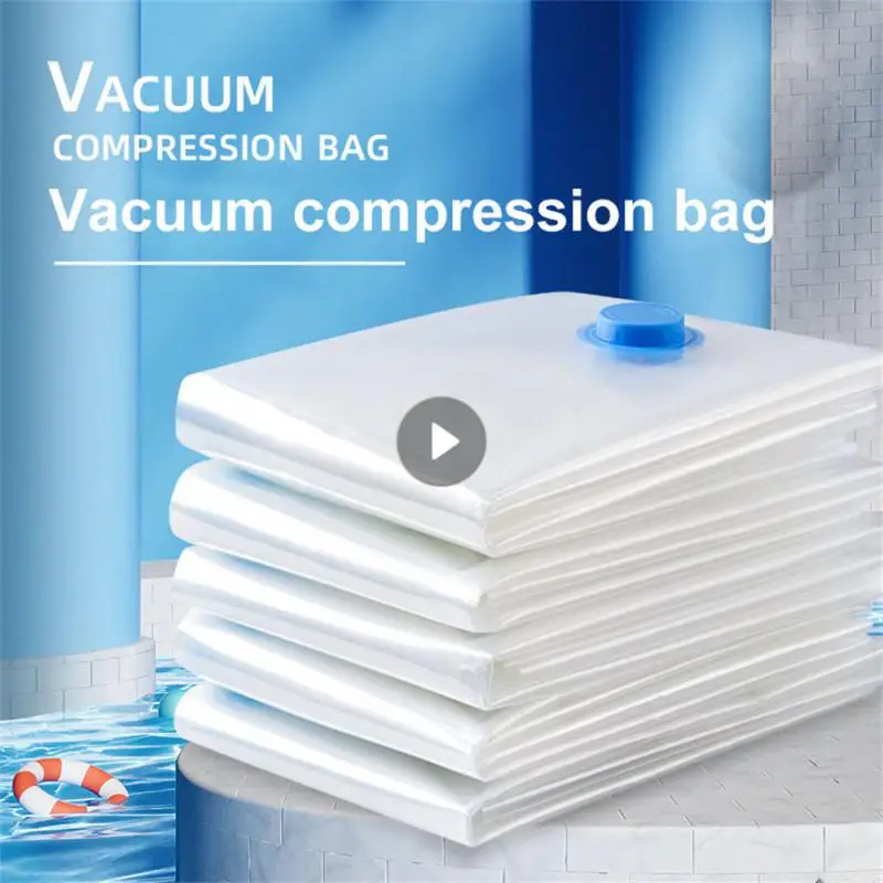 Vacuum Bags Clothes Storage Bag With Valve Transparent Border Folding  Compressed Organizer Travel Space Saving Seal Packet - AliExpress