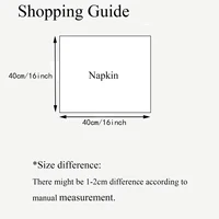 Set Of 6 40x40cm Table Cloth Napkins Durable Polyester Thicken Placemat Reusable for Kitchen Dining  Wedding Decoration 2