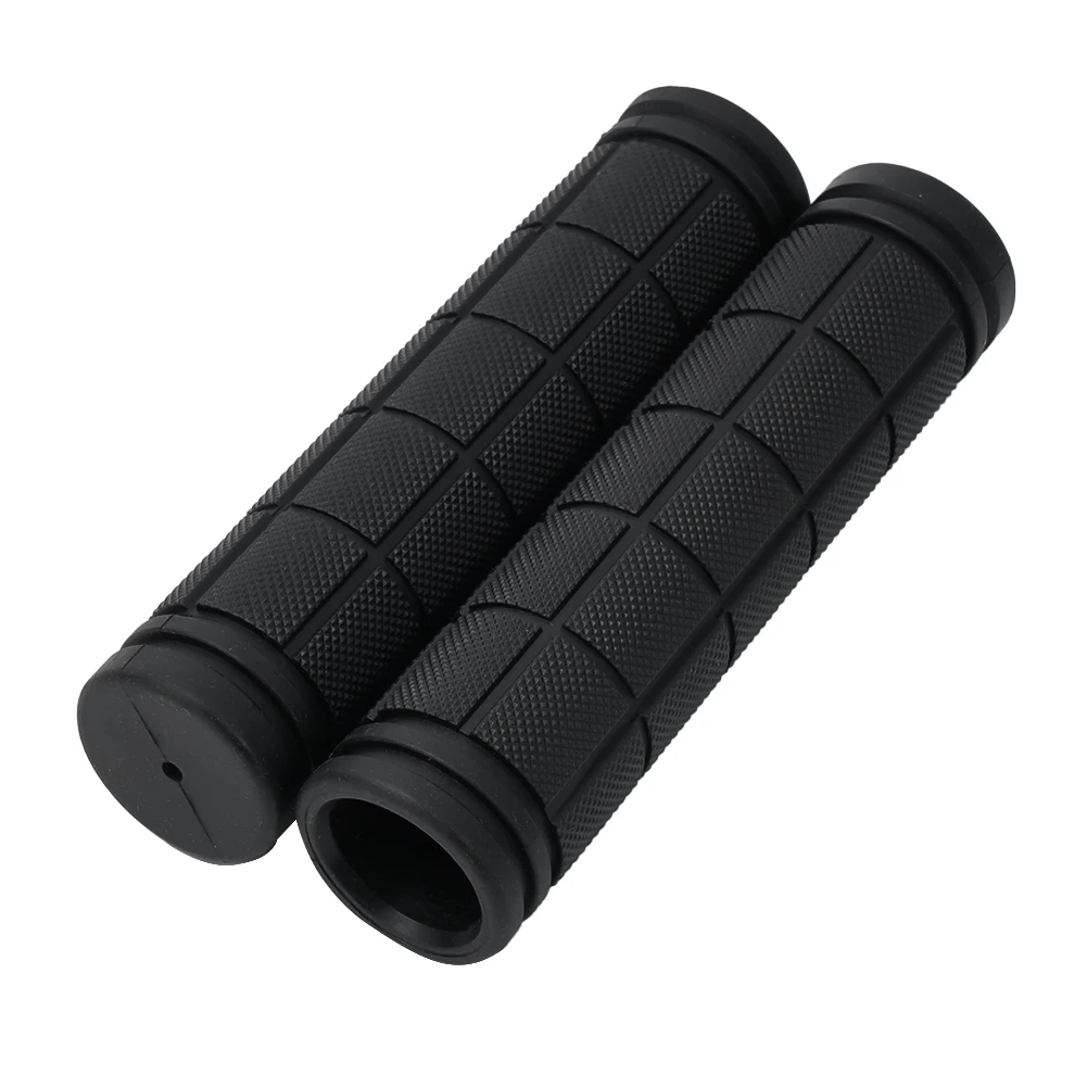 

1pair Bicycle Grips Bike Handle Handlebar 120mmX22mm Anti-Slip Rubber Grip Bicycle Parts Accessories Applies To 22mm Handlebars