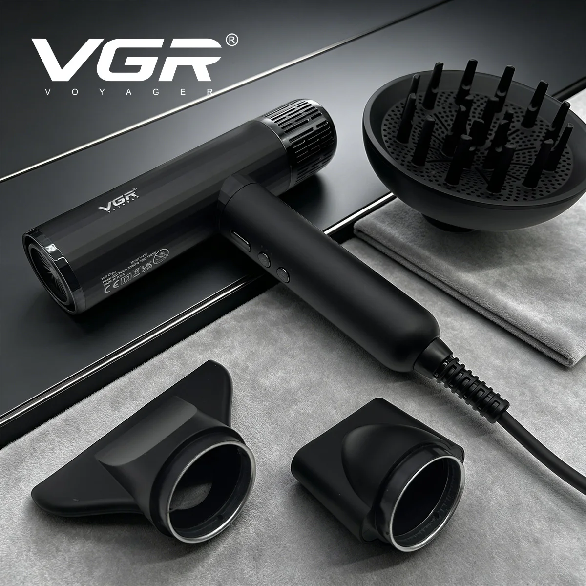 VGR Sèche-cheveux Professionnel seche cheveux professionnel diffuseur seche cheveux Sans balais Moteur Barbier Sèche-cheveux Machine 110000 RPM Air Souffleur Ion Négatif Salon de coiffure Sèche-cheveux V-427 1 VGR Sèche-cheveux Professionnel seche cheveux professionnel diffuseur seche cheveux Sans balais Moteur Barbier Sèche-cheveux Machine 110000 RPM Air Souffleur Ion Négatif Salon de coiffure Sèche-cheveux V-427 1