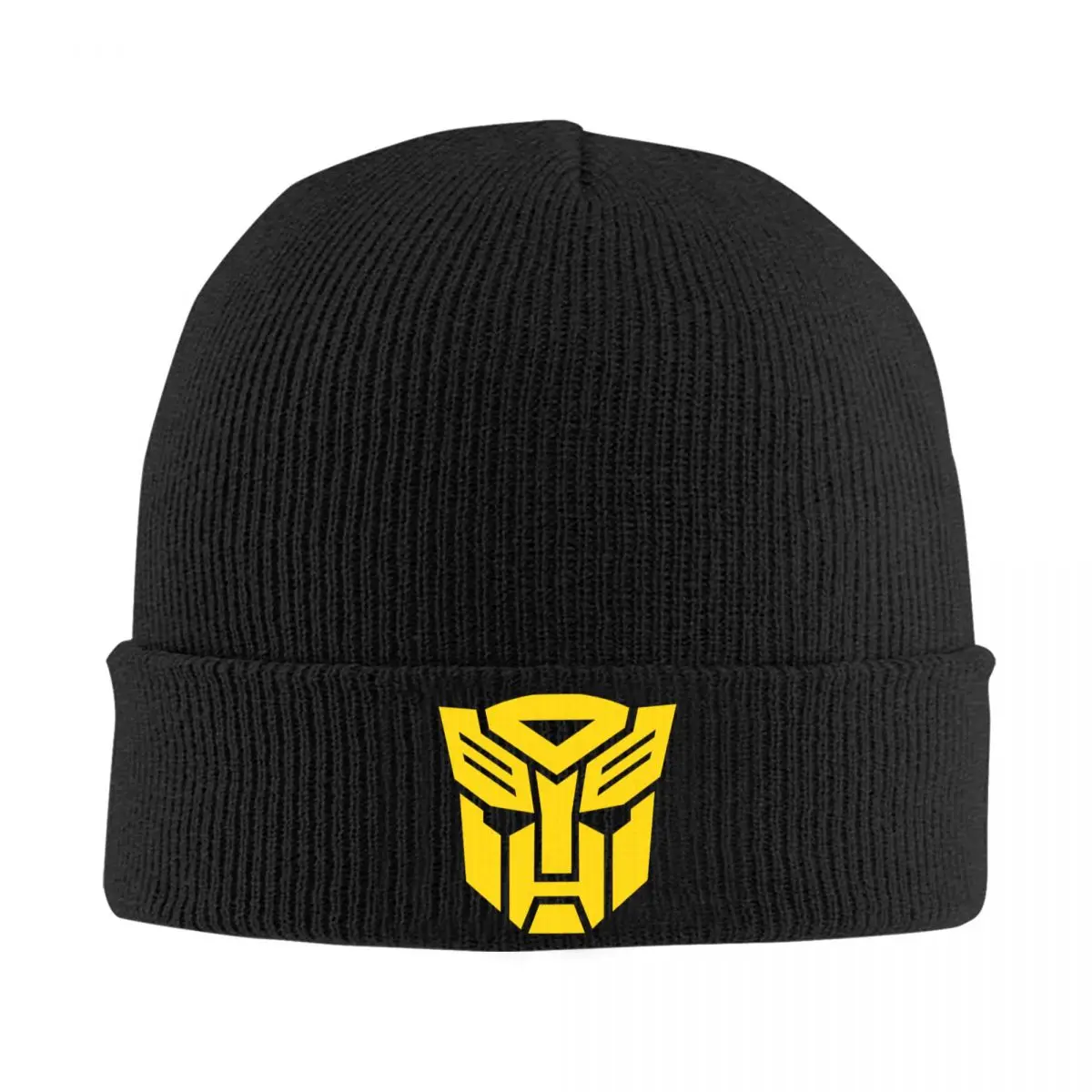 

Желтый трансформер Autobot Skullies облегающие шапки мужские женские унисекс уличная зимняя теплая вязаная шапка взрослые шляпы головные уборы