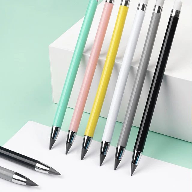 Matite Senza Inchiostro Eterne - 6 Pezzi Riutilizzabili E Cancellabili - Per Scrittura E Disegno Senza Temperare - Foto 2