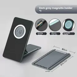 MagSafe Multi - Angle Foldable Tablet Stand - Adjustable Hands - Free Device Holder (Dark gary)