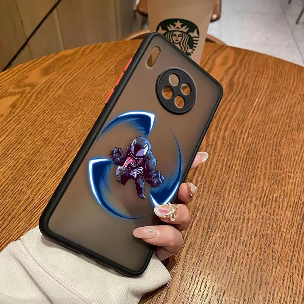 thumbnail image 1 of Funda mate para Huawei Y6P P50 P40 P30 P20 MATE 40 30 20 PRO PLUS Y7P Y9 Funda Shell Marvel dibujos animados héroe Spider-Man Lron Man, 1 of 5