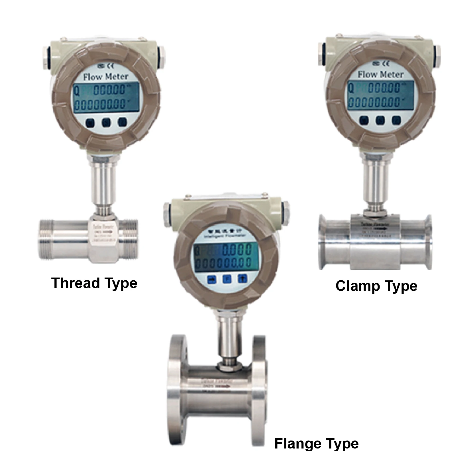 LWGY Turbine Flow Meter Digital Liquid Flowmeter 4-20mA Output Stainless Steel Sanitary Tri-clamp Water Diesel Fuel Sensor flow meter water flow meter turbine flow meter digital turbine flow meter