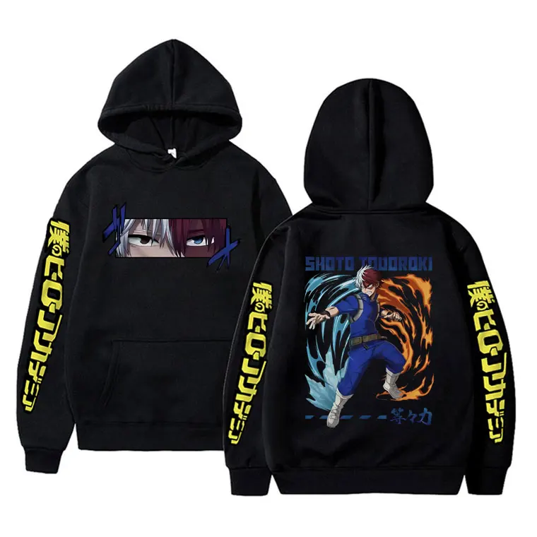 

Japanese Anime My Hero Academia Todoroki Shoto Graphic Hoodie Men Women Manga Oversized Sweatshirt Male Vintage Harajuku Hoodies