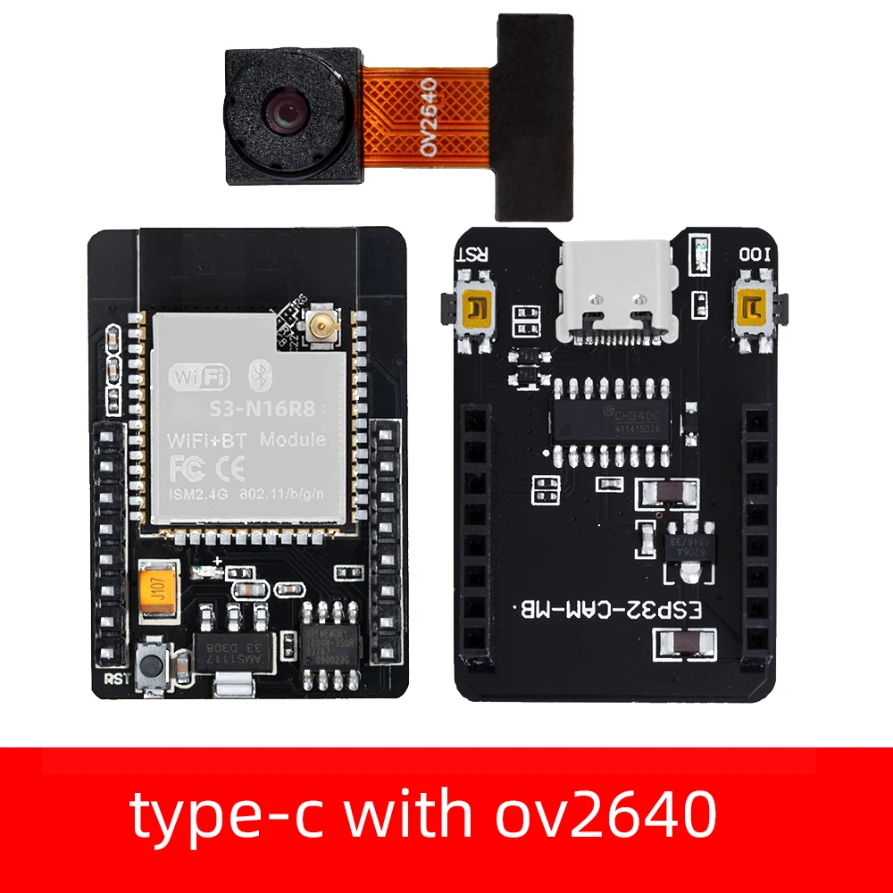 ตัวเลือกสินค้า บอร์ดพัฒนา ESP32-S3 WiFi + Bluetooth กล้อง OV2640/OV3660