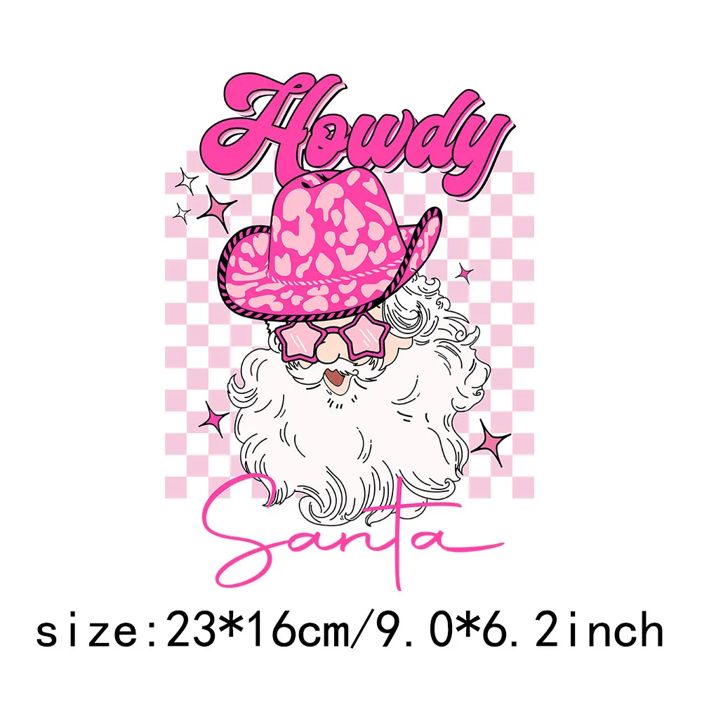 1pc Santa Claus Patch Thermo aufkleber auf Kleidung Wärme übertragung DIY T-Shirt Patches für Kleidung Mode Mädchen Eisen auf Patch – Detail 8