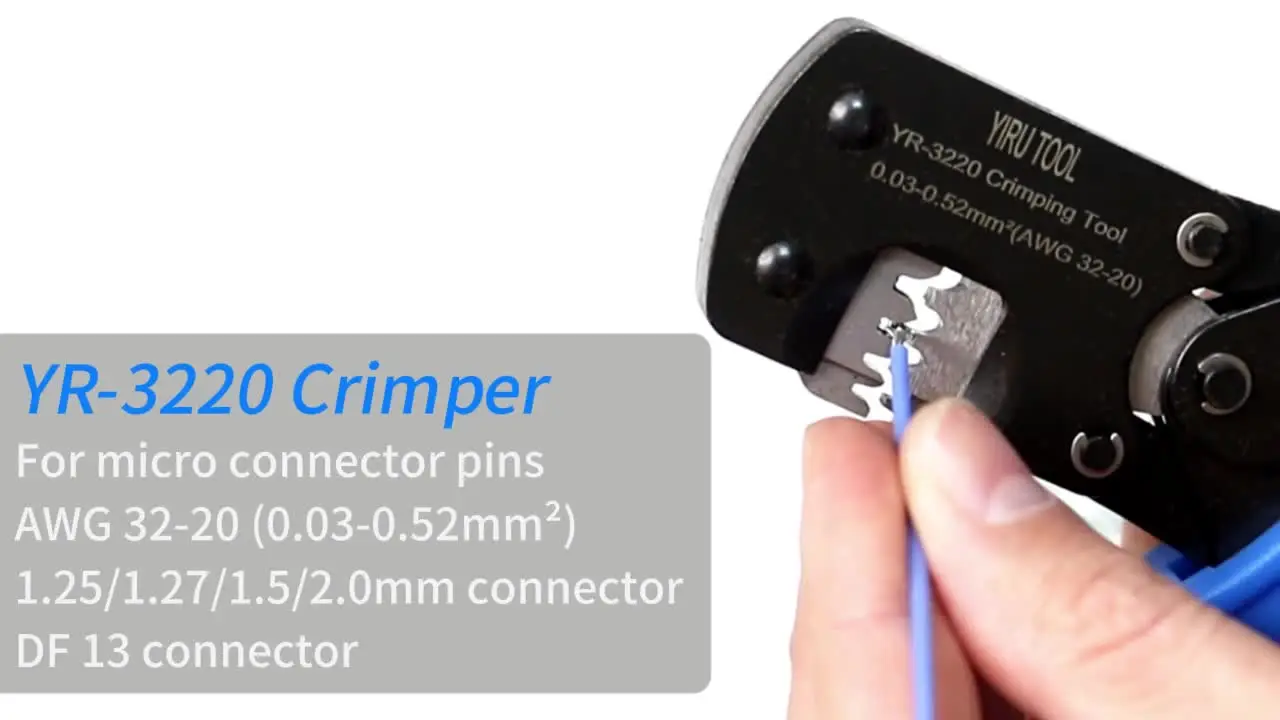 Pince à sertir YR-3220 pour connecteurs micro 0.03-0.52mm²