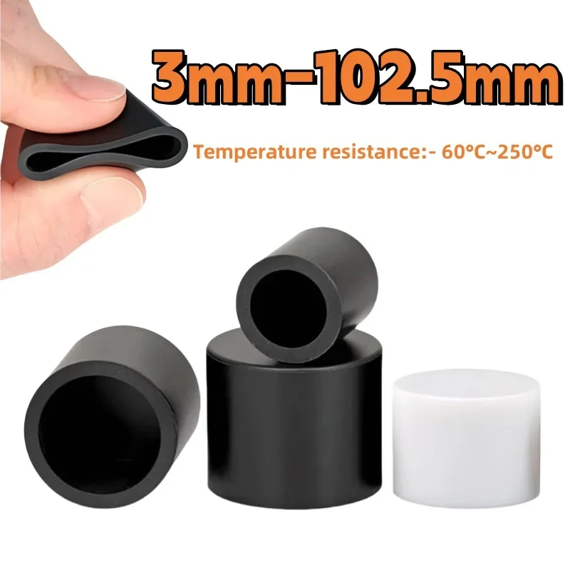 Silicone Pipe Cover Round End Caps 3-102.5mm Dust Seal Protection Gaskets for Pipe Bolt Furniture