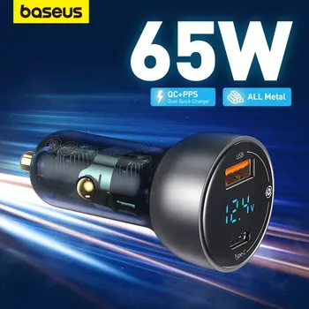 Baseus w pps car charger usb type c dual port pd qc fast charging for laptop