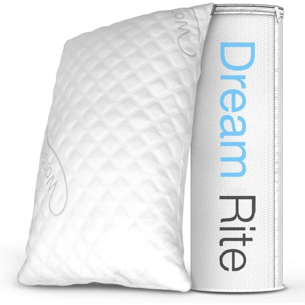 

Dream Rite Shredded Memory Foam Pillow Series Luxury Adjustable Loft Home Pillow Hotel Collection Grade Washable Removable