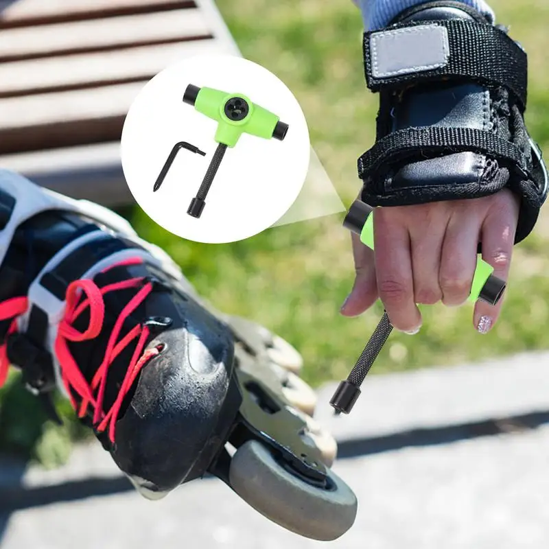 Skateboard T Tool T Shape Skateboard Tool Skateboarding Wrench Repair Roller Skate Wrench For Inline Skates Quad Skates