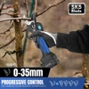 16.8V 35mm Brushless Electric Pruning Shears Digital Display Power Branches Pruner for Fruit Tree Shrub 1
