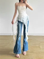 Nibber 2024 Summer Sisters Party Gradient Retro Ruffles Sweet Gentle Sexy Hot Cool Cool Women'S Thin Mini Tassel Sling Dress - Image 5