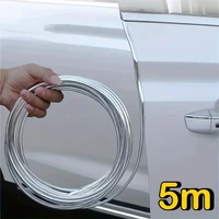 5m Car Door Edge Protection Strips Sound Insulation Door Protector Noise Isolation Chrome Sealant Strips PVC Seal Strip 1