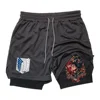 Anime Running Basketball 2 in 1 Quick Dry Men's Gym Sports Shorts Workout Jogging Pants Breathable Phone Pants M-3XL 6