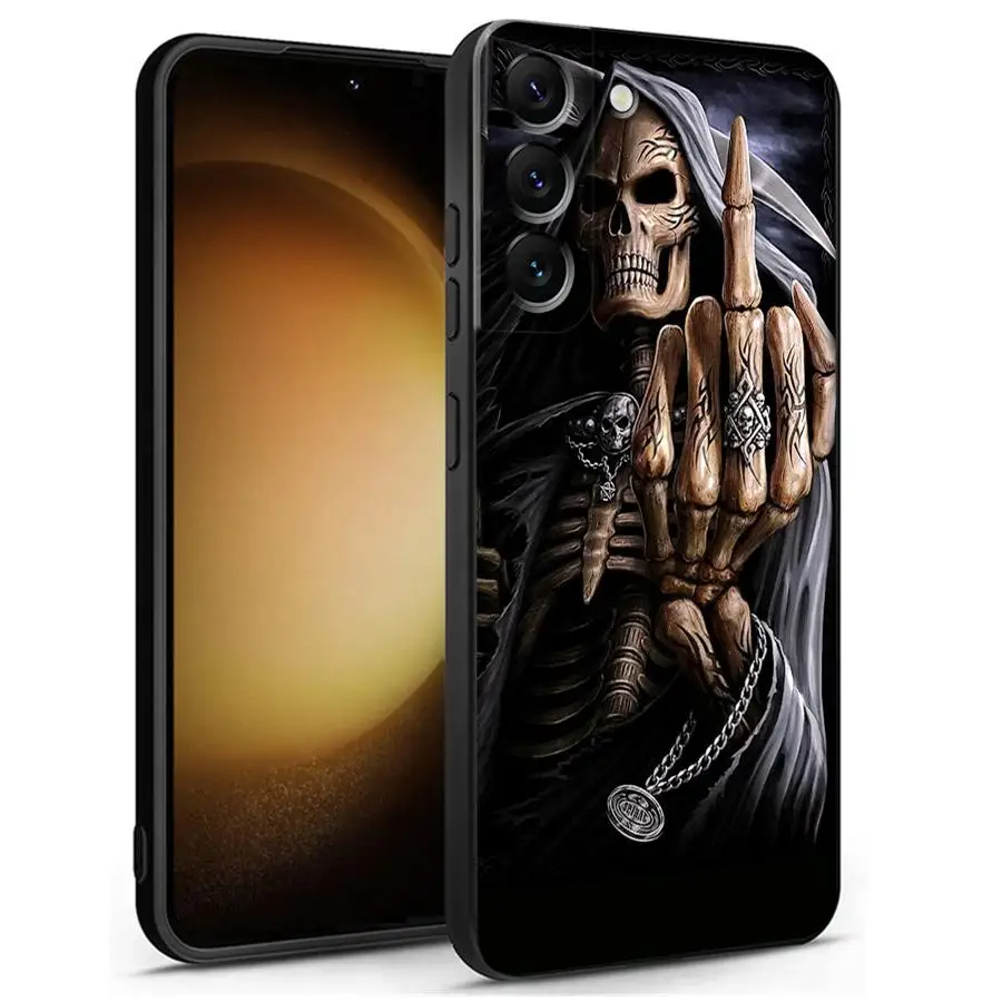 Grim Reaper Skull Phone Case - Sleek and Protective Design