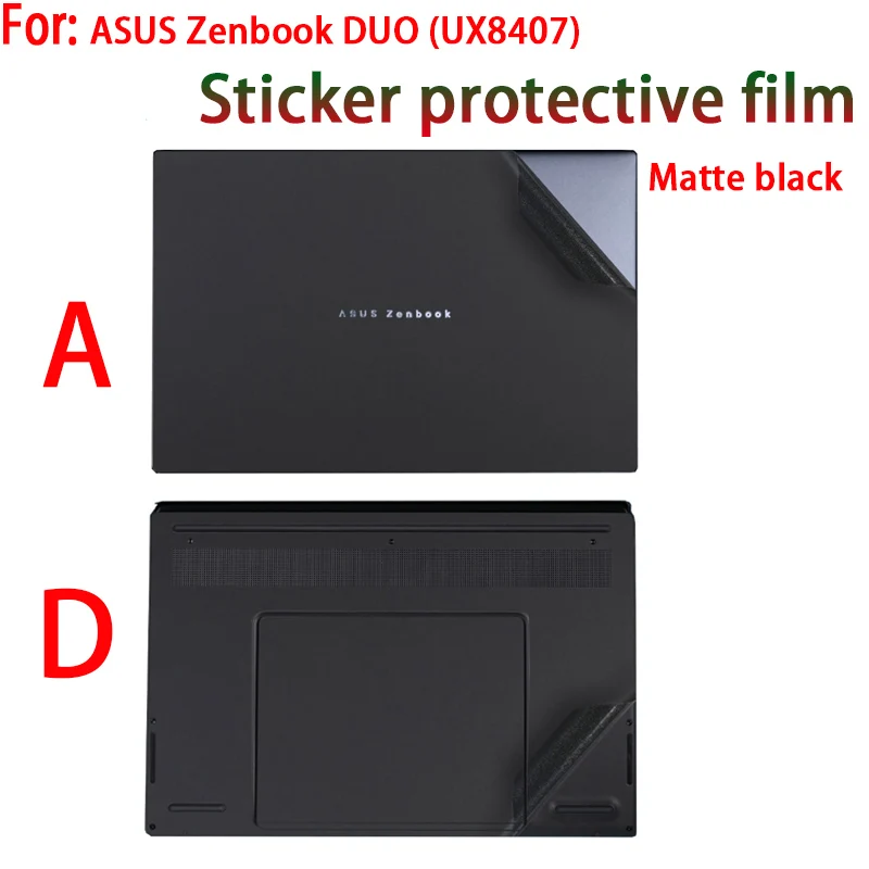 새로운 ASUS Zenbook DUO UX8407 스티커 보호 필름 노트북 쉘 필름 바디 필름 키보드 필름 스크린 보호 필름