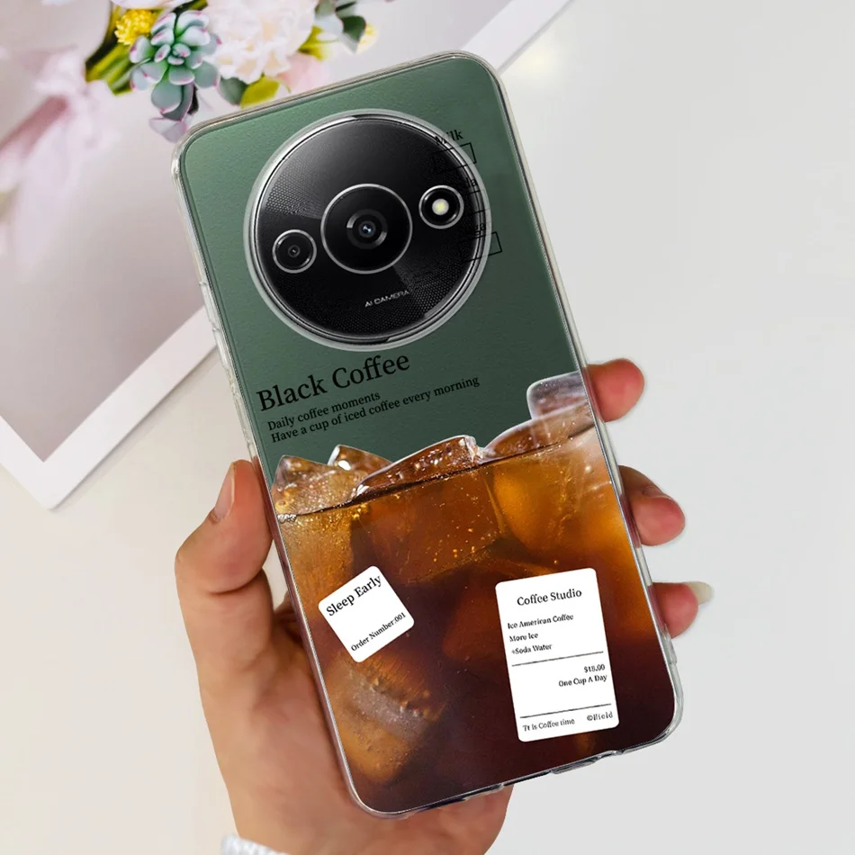 Elegant Printing Soft Silicone Clear TPU Slim Phone Case