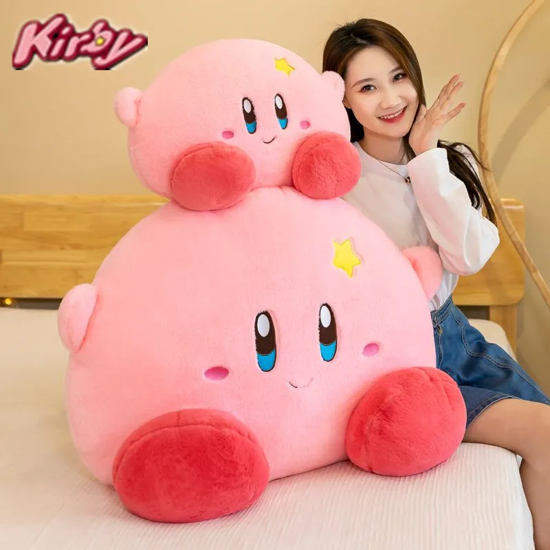 

90cm Cute Anime Star Kirby Plush Toy Doll Kawaii Soft Pillow Star Kirby Bed Pillow Gift Toys Kids Plush Ornament Collectiable