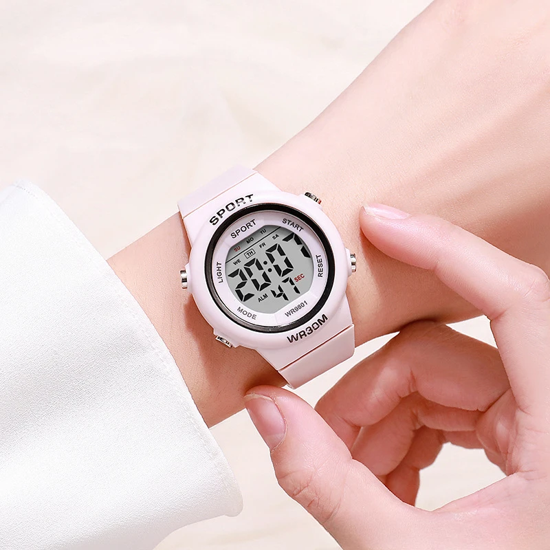 Multi functional alarm clock for boys and girls, college style electronic watch