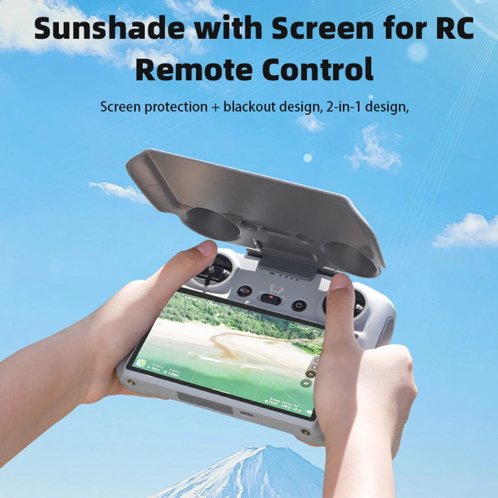 Description Picture 2 of item3 in 1 Screen Protector Shell for DJI Mini 3 Pro/Mini 3 Remote Control Sun Hood Sunshade Joystick Cover for DJI RC Accessories