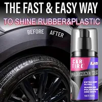 Crème Restauratrice de Pneus Noire KJM 100G - Prévient les fissures, redonne de la brillance avec protection UV pour les pneus de voiture, de vélo, de moto et le plastique 2