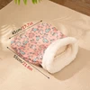 Winter Warm Pet Sleeping Bag Lamb Wool Warm Kitten Nest Drilling Hole Bedding Thickened Soft Comfortable Warm Nest Pet Cats 4