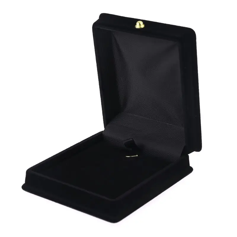 BlackVelvetNecklaceGiftBoxTravelStorageDisplayforCasePendant