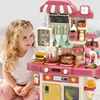 The kitchen table pretends to play with children's kitchen toy sets 5